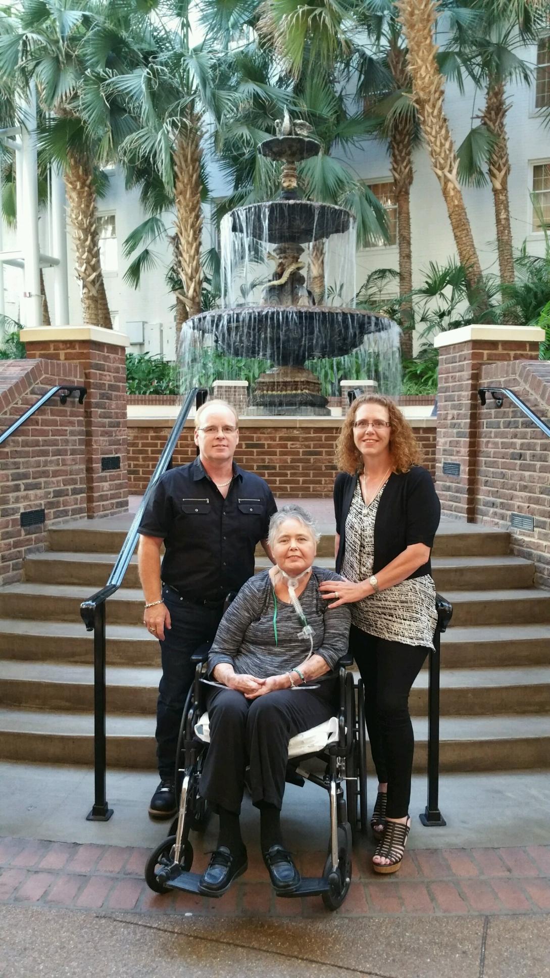 Brenda with her daughter and son-in-law in Tennessee.