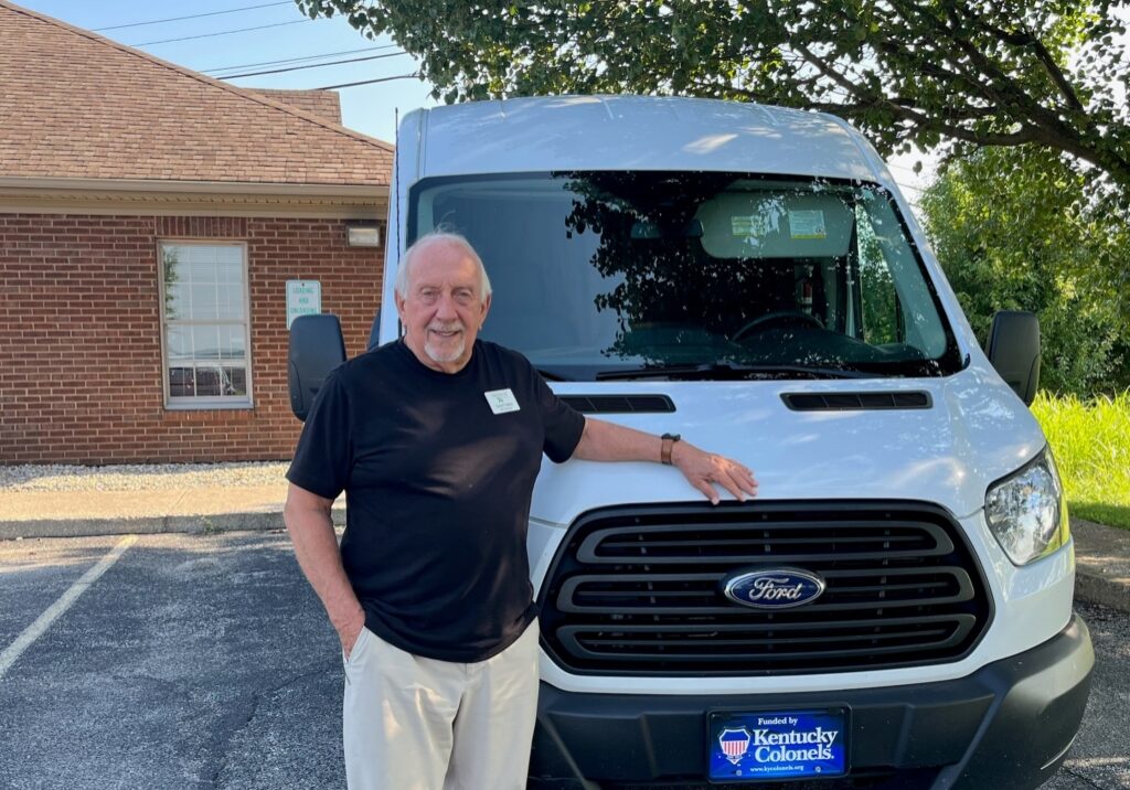 David Tapley with new cargo van.